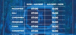 Sızır Belediyesi Kayseri Otobüs Seferleri
